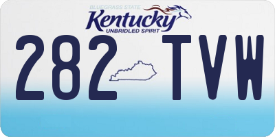 KY license plate 282TVW