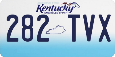 KY license plate 282TVX