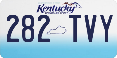 KY license plate 282TVY