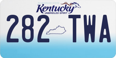 KY license plate 282TWA