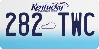 KY license plate 282TWC