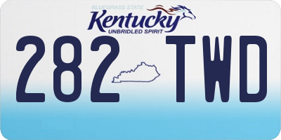 KY license plate 282TWD
