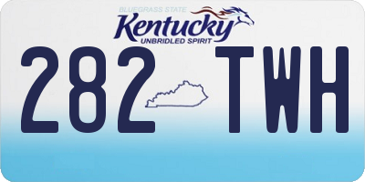 KY license plate 282TWH