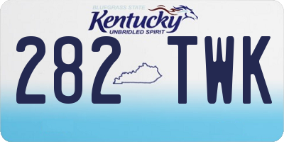 KY license plate 282TWK