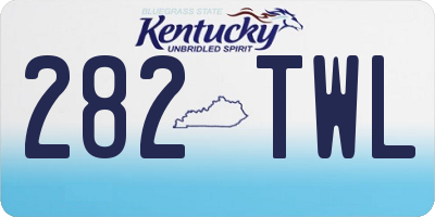 KY license plate 282TWL
