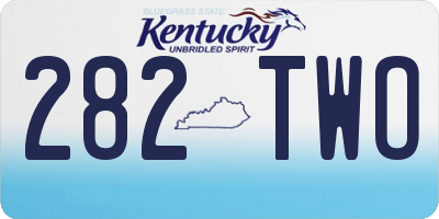 KY license plate 282TWO