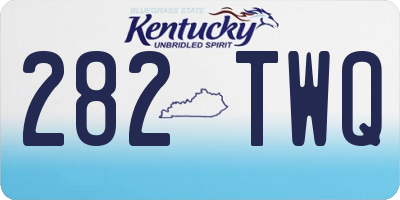 KY license plate 282TWQ
