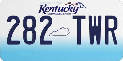 KY license plate 282TWR