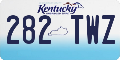KY license plate 282TWZ