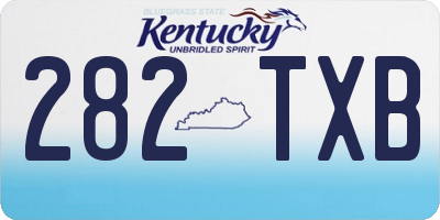 KY license plate 282TXB