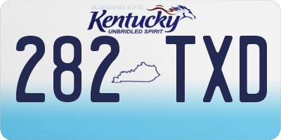 KY license plate 282TXD