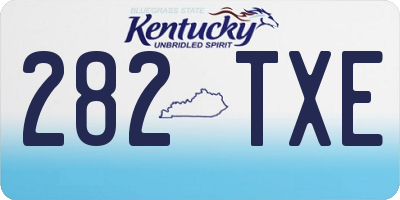 KY license plate 282TXE