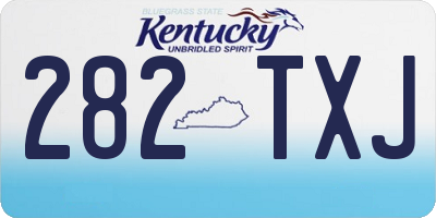 KY license plate 282TXJ