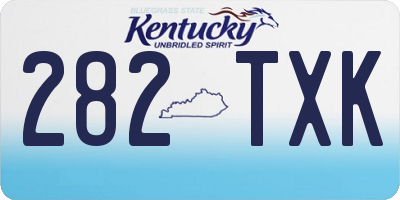 KY license plate 282TXK