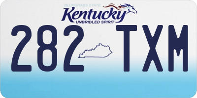 KY license plate 282TXM