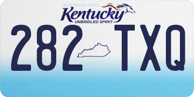 KY license plate 282TXQ