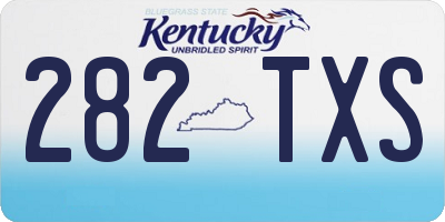 KY license plate 282TXS