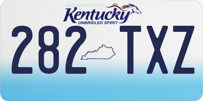 KY license plate 282TXZ