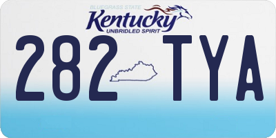 KY license plate 282TYA