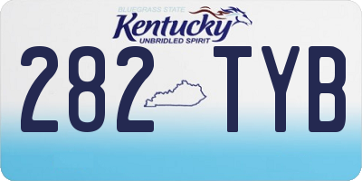 KY license plate 282TYB