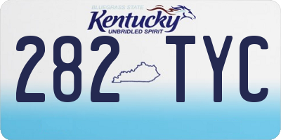 KY license plate 282TYC