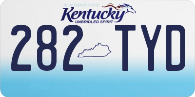 KY license plate 282TYD