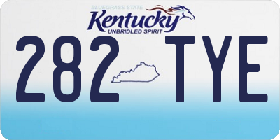 KY license plate 282TYE