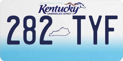 KY license plate 282TYF