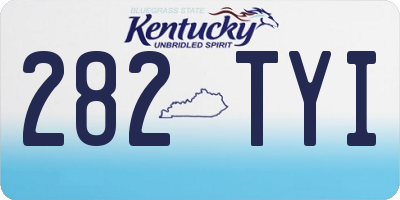 KY license plate 282TYI