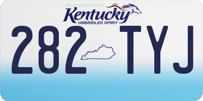 KY license plate 282TYJ