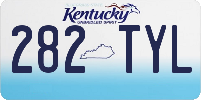 KY license plate 282TYL