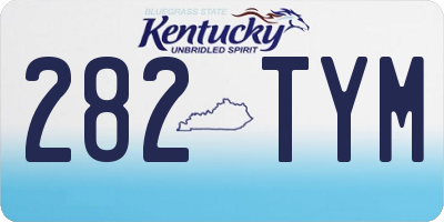 KY license plate 282TYM
