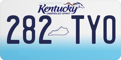 KY license plate 282TYO