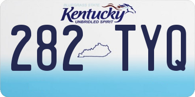 KY license plate 282TYQ