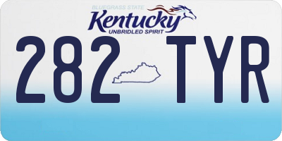 KY license plate 282TYR