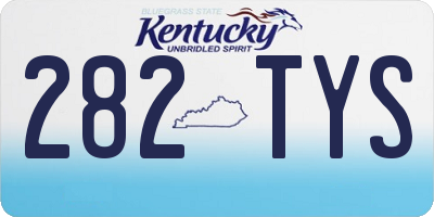 KY license plate 282TYS