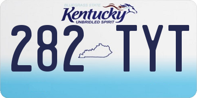 KY license plate 282TYT