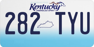 KY license plate 282TYU