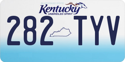 KY license plate 282TYV