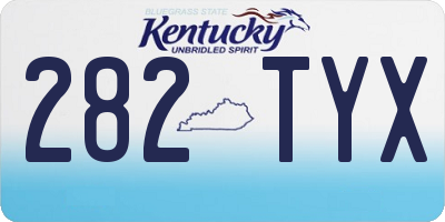 KY license plate 282TYX