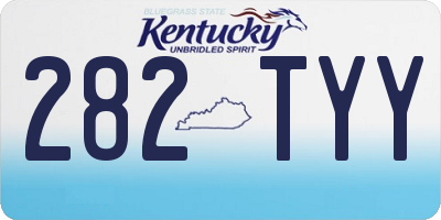 KY license plate 282TYY