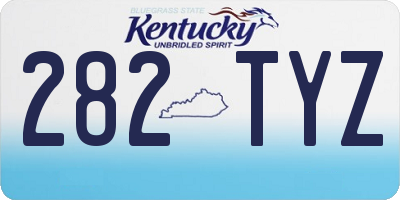 KY license plate 282TYZ