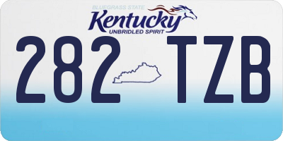 KY license plate 282TZB