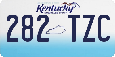 KY license plate 282TZC