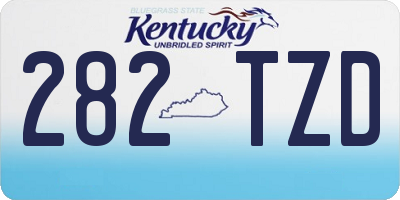 KY license plate 282TZD