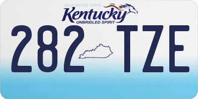 KY license plate 282TZE