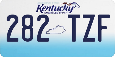 KY license plate 282TZF