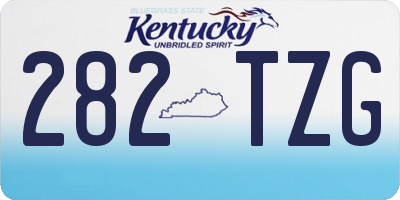 KY license plate 282TZG