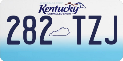KY license plate 282TZJ
