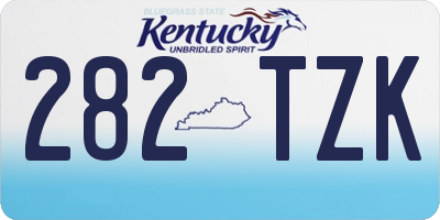 KY license plate 282TZK